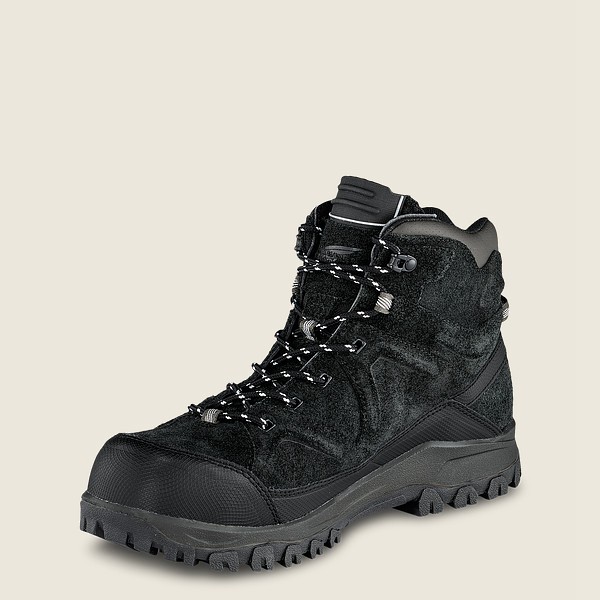 Mens Red Wing Trbo - 5-inch Waterproof Safety Toe - Hiking Boots Black - DKY348152